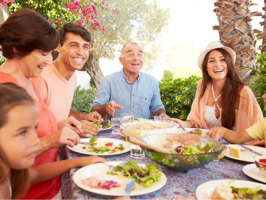 Familia anfitriona comida