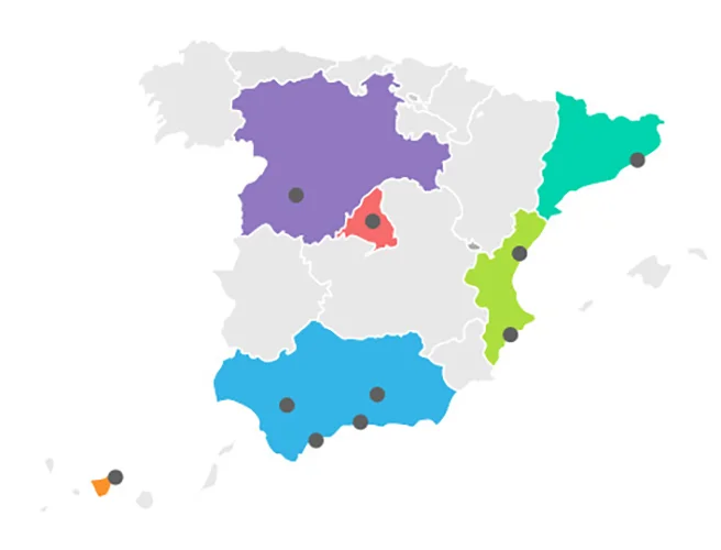 mapa de familias anfitrionas